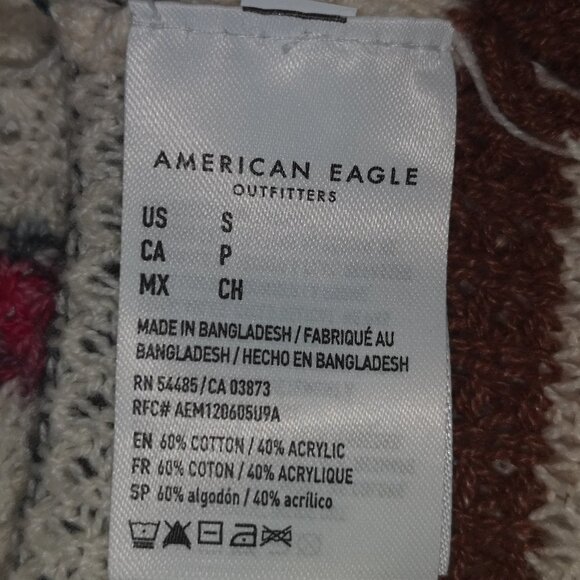 2/$30.00 Mix & Match - American Eagle Ladies 1/4 Button Closure Sweater - Picture 4 of 6